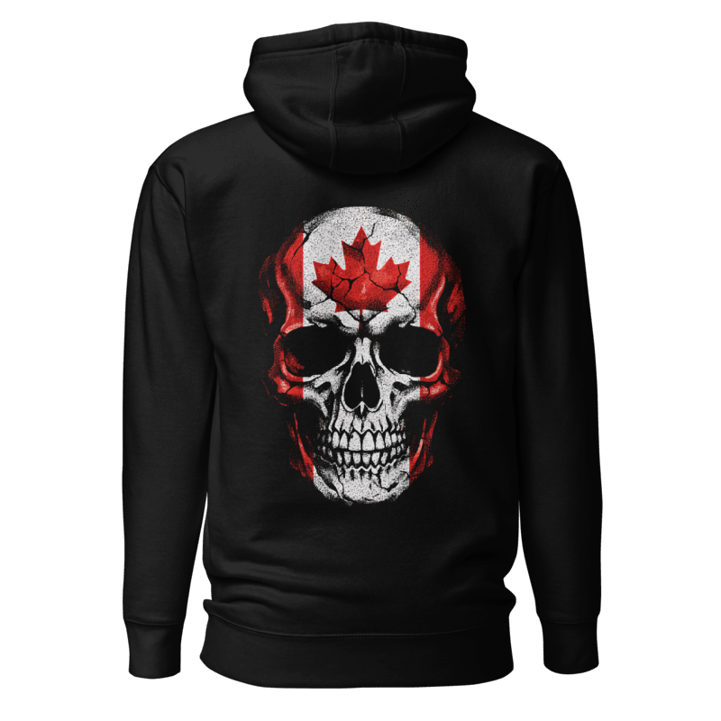 True North Skull Hoodie - Canada Flag Graphic | Blue Collar Bankroll