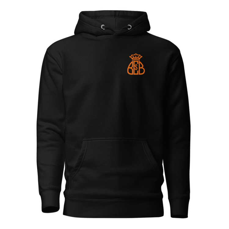 Black Muskie hoodie with Blue Collar Bankroll logo on the front