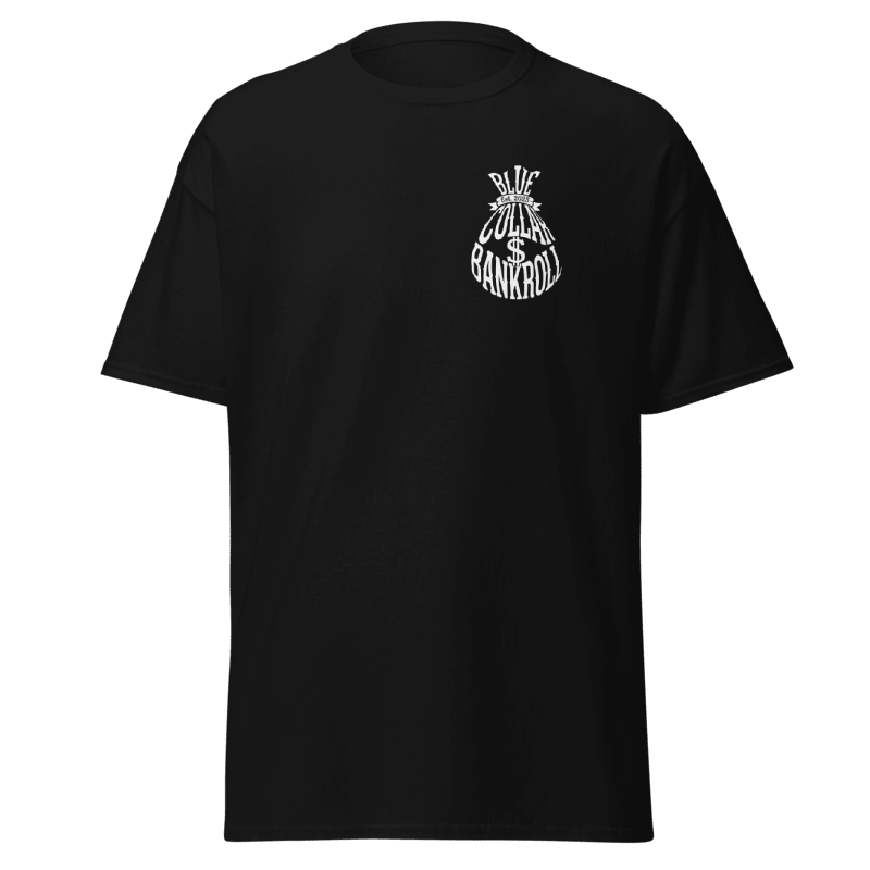 Blue Collar Moneybag Tee Black - Signature Logo T-Shirt | Blue Collar Bankroll