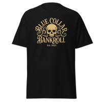 Blue Collar Bankroll Black Tee (Gold Logo)