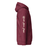 Blue Collar Bombshell Maroon Hoodie - Pinup Girl Graphic | Blue Collar Bankroll