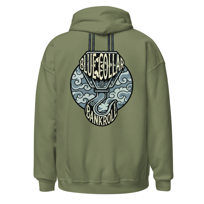 Big Hook Hoodie Green - Blue Collar Bankroll | Built by Overtime