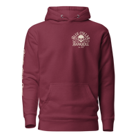 Blue Collar Bombshell Maroon Hoodie - Pinup Girl Graphic | Blue Collar Bankroll