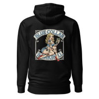 Blue Collar Bombshell Hoodie - Pinup Girl Graphic | Blue Collar Bankroll