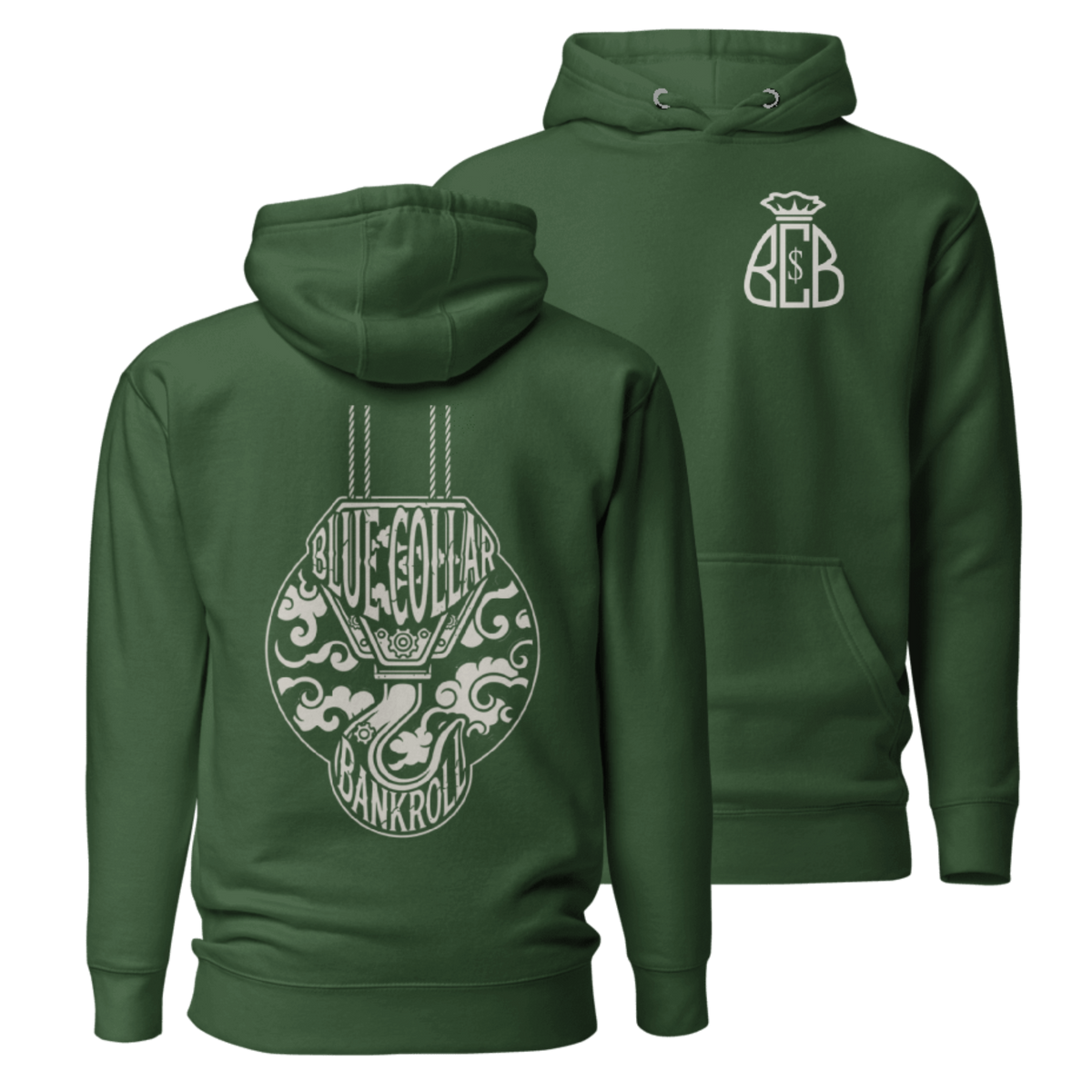 Bankroll Hoodie — BCB Moneybag Logo | Blue Collar Bankroll