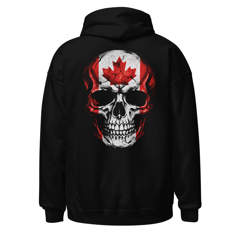 True North Skull Hoodie - Canada Flag Graphic | Blue Collar Bankroll