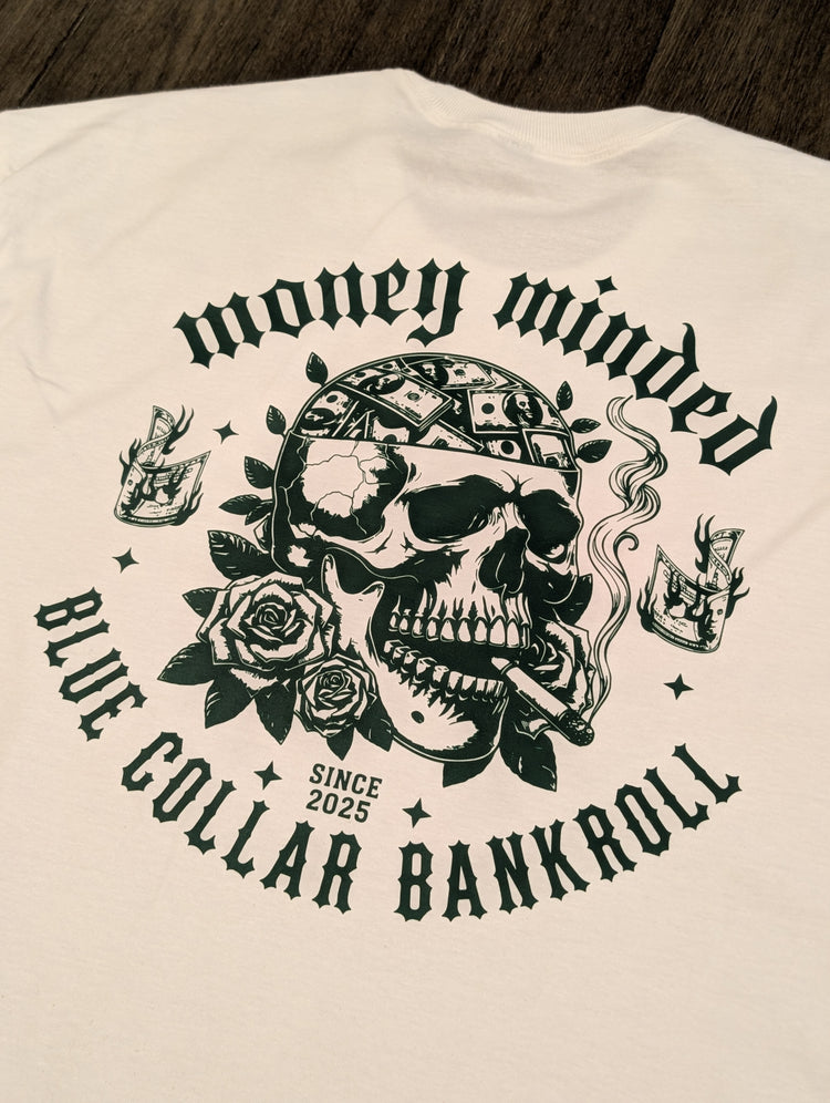 Close-up photo of the BCB Money Minded Tee