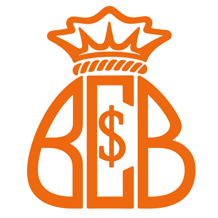 Blue Collar Bankroll crowned moneybag logo