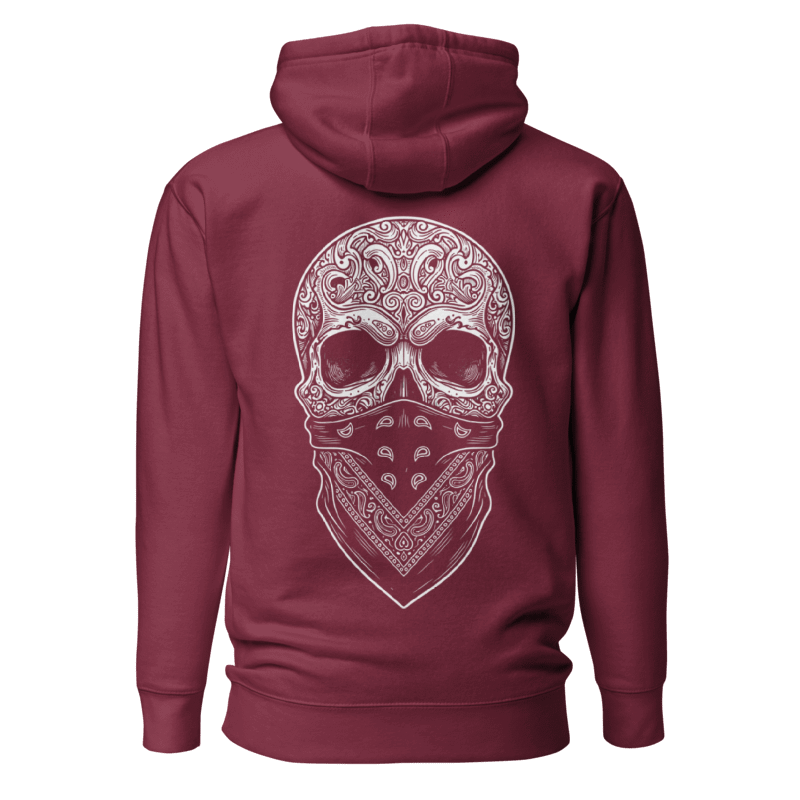 Overtime Bandit Hoodie - Maroon - Big Logo Back | Blue Collar Bankroll