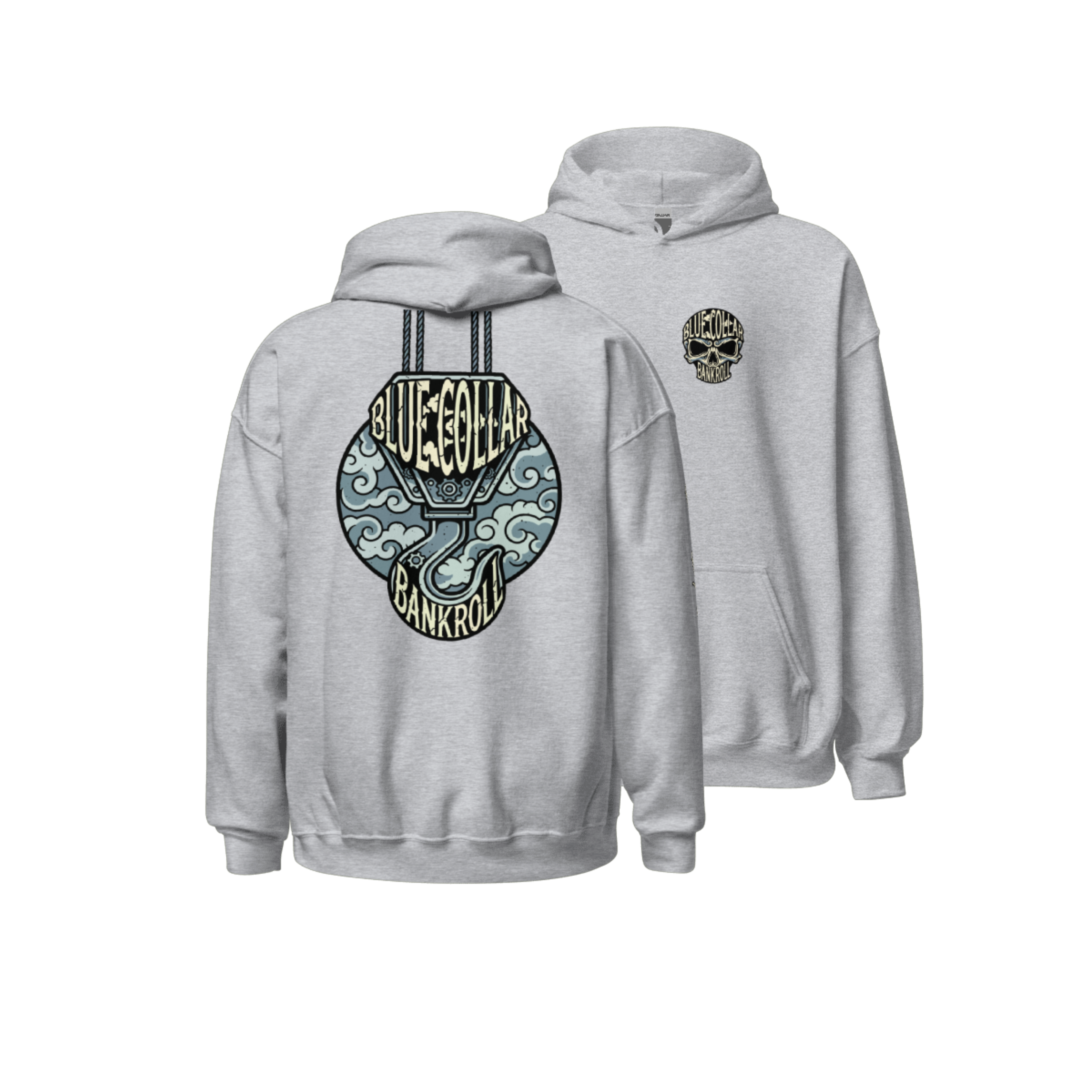 Big Hook Hoodie - Crane Hook Design | Blue Collar Bankroll