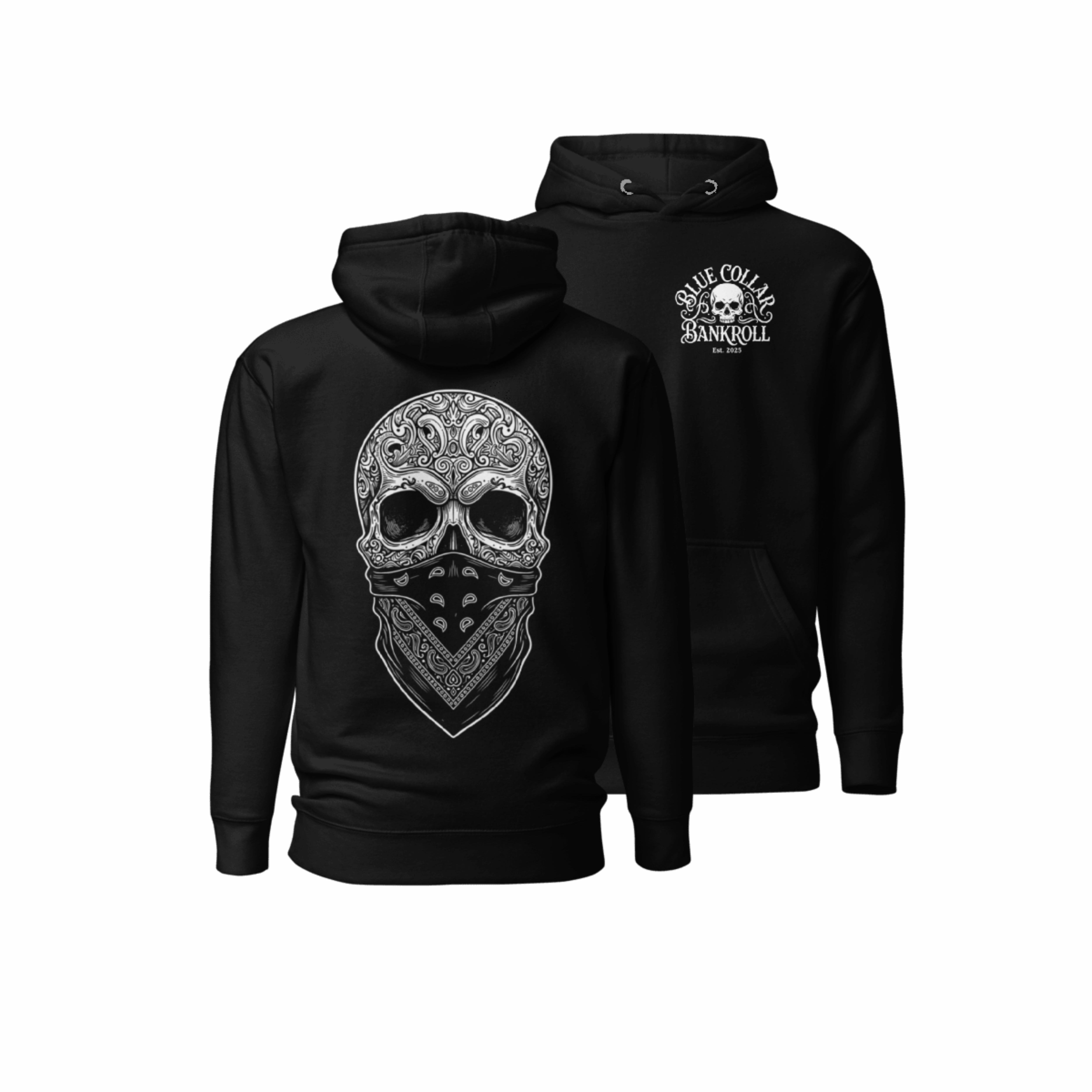 Overtime Bandit Hoodie - Big Logo Back | Blue Collar Bankroll