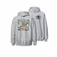 Blue Collar Bombshell Hoodie Grey - Pinup Girl Graphic | Blue Collar Bankroll